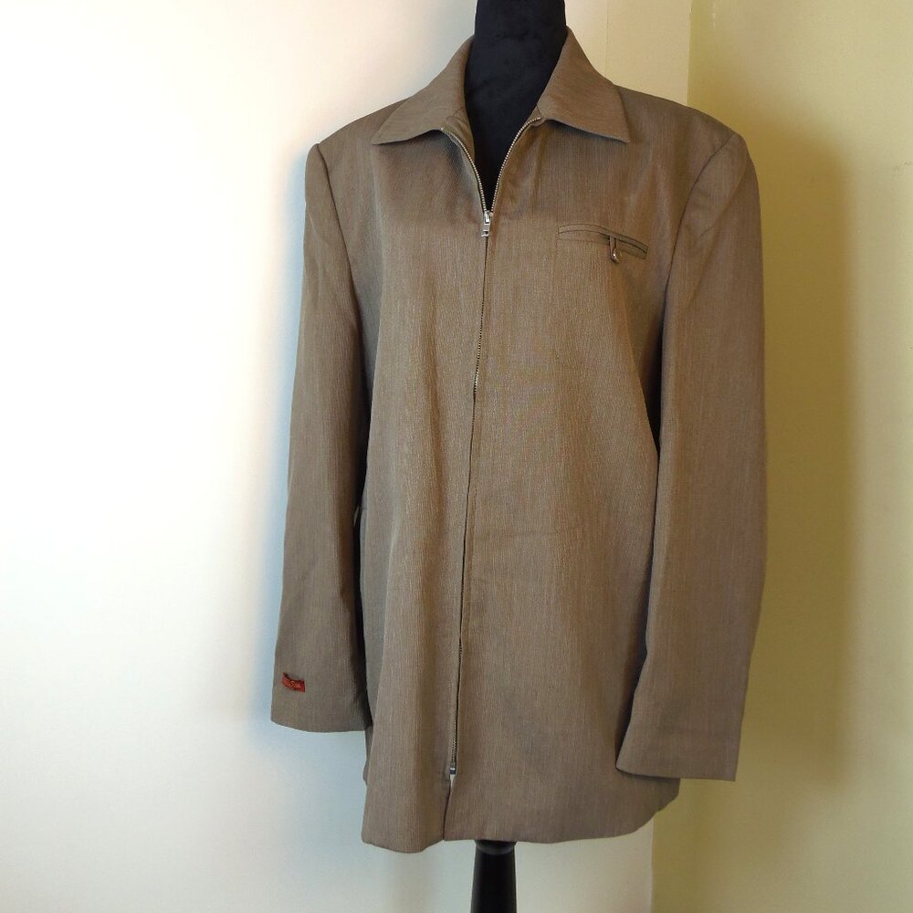 Vintage Haband Lion's Den Men's 44R‎ Front Zip Leisure Jacket MCM Hipster